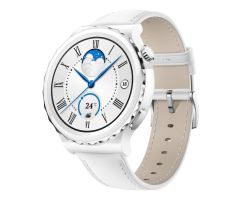 Huawei Watch GT 3 Pro Classic GPS 43mm Keramikgehäuse silber Ledera