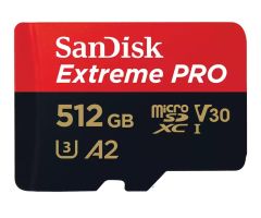 SanDisk 512GB microSDXC Extreme PRO 200MB/s A2 C10 V30 UHS-I U3