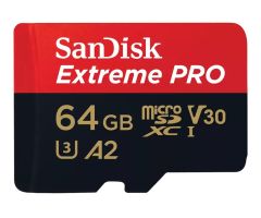 SanDisk 64GB microSDXC Extreme PRO 200MB/s A2 C10 V30 UHS-I U3