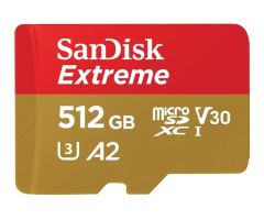 SanDisk 512GB microSDXC Extreme 190MB/s A2 C10 V30 UHS-I U3