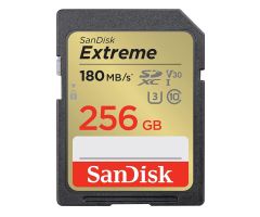 SanDisk 256GB SDXC Extreme 180MB/s A2 C10 V30 UHS-I U3