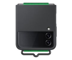 Samsung Silicone Cover mit Band für Samsung Galaxy Flip 4 schwarz
