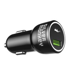 Silver Monkey Autoladegerät 1xUSB C, 1xUSB 45W