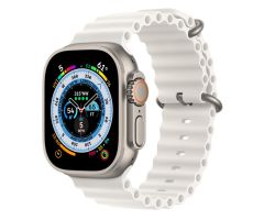 Apple Watch Ultra LTE 49 mm Titangehäuse Ocean Armband weiß