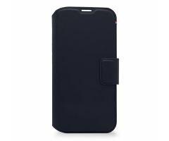 Decoded Abnehmbare Lederbrieftasche für iPhone 14 Plus, Marineblau