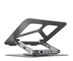 Unitek Drehbarer Laptopständer mit USB-C-Station