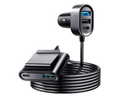 JoyRoom Autoladegerät 2xPD + 2xQC3.0 72W 1,5m schwarz