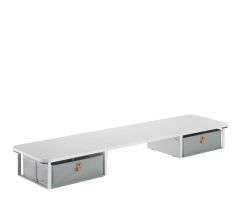 Spacetronik Schreibtischständer für Monitor mit Schubladen – weiß