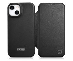 iCarer Leder Folio Case iPhone 14 Plus (Magsafe) schwarz