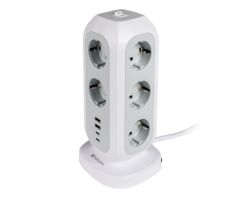 Verbatim EU EUPT-01 Multi-Plug Power Tower 11xAC 2xUSB 2xUSB-C