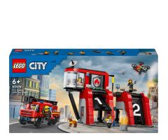 LEGO City 60414 Feuerwehrstation mit Drehleiterfahrzeug