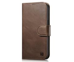 iCarer Wallet Case Oil Wax für iPhone 14 (Anti-RFID) braun