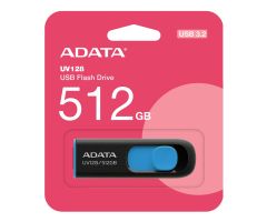 ADATA 512 GB DashDrive UV128 Schwarz und Blau (USB 3.2)