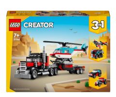 LEGO Creator 3 in 1 31146 Tieflader mit Hubschrauber