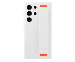 Samsung Silikon Grip Case für Galaxy S23 Ultra weiß