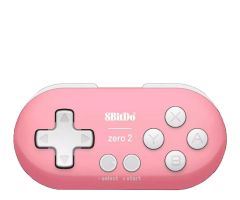 8BitDo Zero 2 Bluetooth Gamepad Mini-Controller – Pink