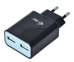 i-tec USB Power Charger 2x 2,4A Netzladegerät - Schwarz