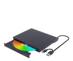 Gembird Externes USB-C-DVD-Laufwerk, schwarz