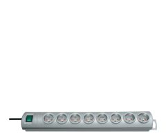 Brennenstuhl STECKVERBINDERLEISTUNG „PRIMERA-LINE“ 8GN 2M SILBER