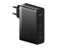 Baseus GaN5 Pro 2xUSB-C + USB Wandladegerät, 140W (schwarz)