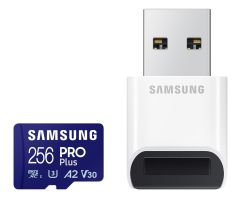 Samsung 256GB microSDXC PRO Plus 180MB/s mit Lesegerät (2023)