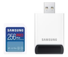 Samsung 256GB SDXC PRO Plus 180MB/s mit Lesegerät (2023)