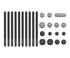Set mit 25 Kabel-Organizern, 3M-Klebeband