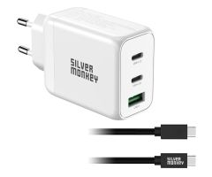 Silver Monkey GaN 65-W-Ladegerät + 60-W-USB-C-Kabel