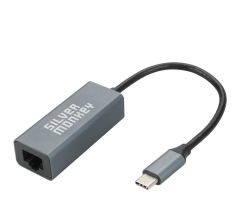Silver Monkey Adapter USB-C - RJ-45 1000 Mbps