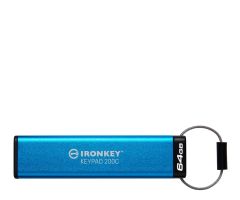 Kingston 64GB IronKey Keypad 200C USB-C FIPS 140-3 Lvl 3 AES-256