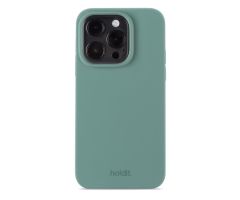 Holdit Silikonhülle iPhone 15 Pro Moosgrün