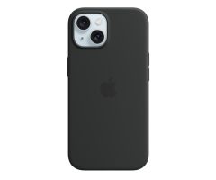 Apple iPhone 15 Silikon Case mit MagSafe schwarz