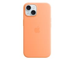 Apple iPhone 15 Silikon Case mit MagSafe sorbet orange