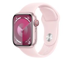 Apple Watch 9 LTE 41mm S/M Aluminium rosé Sportarmband hellrosa