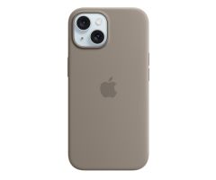Apple iPhone 15 Silikon Case mit MagSafe tonbraun