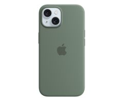 Apple iPhone 15 Silikon Case mit MagSafe zypresse