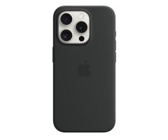 Apple iPhone 15 Pro Silikon Case mit MagSafe schwarz