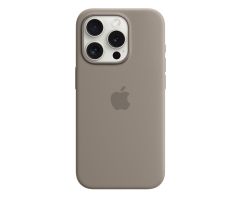 Apple iPhone 15 Pro Silikon Case mit MagSafe tonbraun