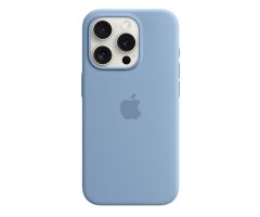 Apple iPhone 15 Pro Silikon Case mit MagSafe winterblau