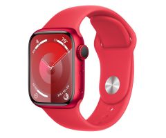 Apple Watch 9 LTE 41mm Aluminium (PRODUCT)RED Sportarmband rot
