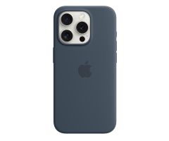 Apple iPhone 15 Pro Silikon Case mit MagSafe sturmblau
