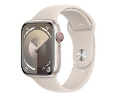 Apple Watch 9 LTE 45mm S/M Aluminim polarstern Sportarmband polars