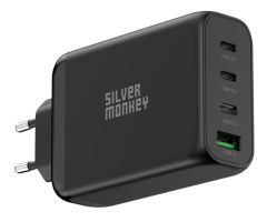 Silver Monkey Ladegerät GaN 130W USB-C PD + USB 3.0 QC B