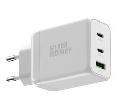 Silver Monkey Ladegerät GAN 65W USB-C PD USB A QC 3.0