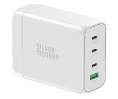 Silver Monkey Ladegerät GaN 130W USB-C PD + USB 3.0 QC W