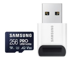 Samsung 256GB microSDXC PRO Ultimate 200MB/s mit Kartenleser (2023)