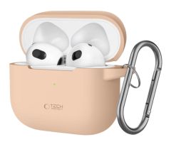 Tech-Protect Silikonhaken für Apple Airpods der 3. Generation, Café Latte