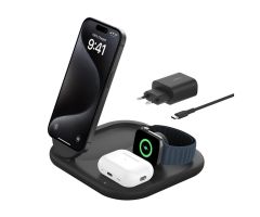 Belkin BOOST ↑ CHARGE™ Qi2 15 W 3in1 Schwarzes Induktionsladegerät