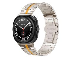 Tech-Protect Stainless Line für Galaxy Watch Ultra (47 mm) Titan/Orange