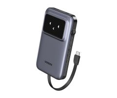UGREEN Powerbank 10000mAh Uno PB511 30W mit USB-C Kabel Grau